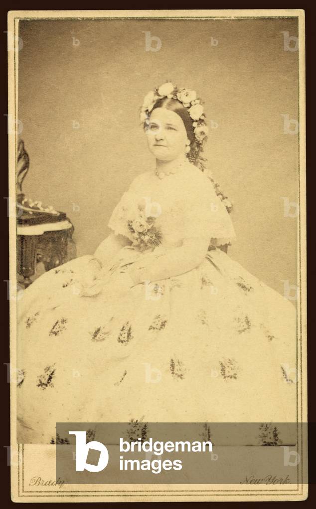 Mary Todd Lincoln (1818-1882), in her year as First Lady, 1861. Photography by Mathew Brady