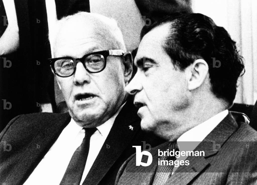 President Richard Nixon with AFL-CIO President George Meany, May 5, 1969. Nixon met with the AFL-CIO Executive Council