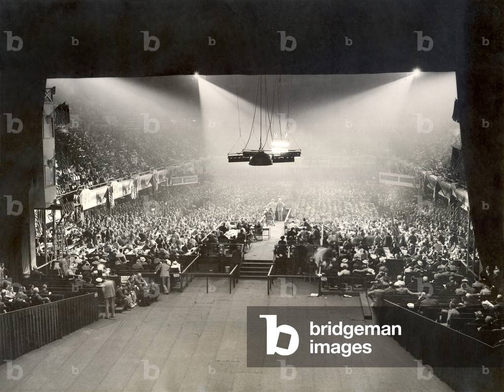 Scene at the Cleveland's Public Auditorium during the 1936 Republican National Convention. June 9, 1936.