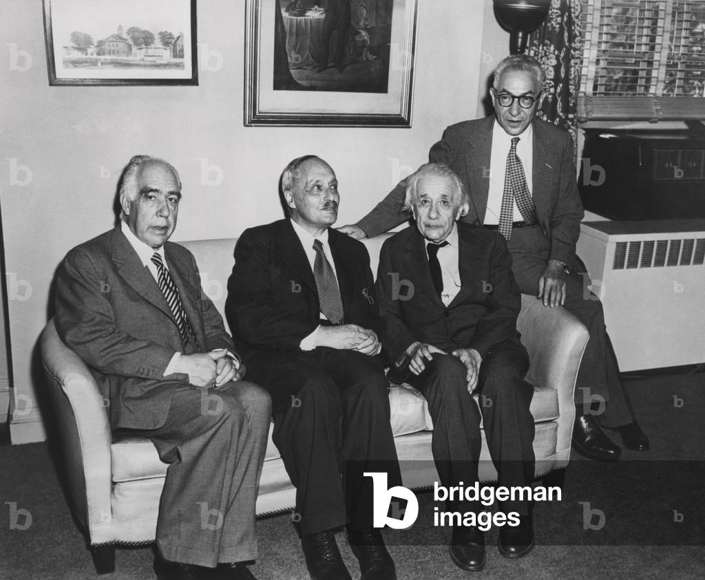Niels Bohr, James Franck, Albert Einstein and Isidor Rabi, 1933-43 (b/w photo)