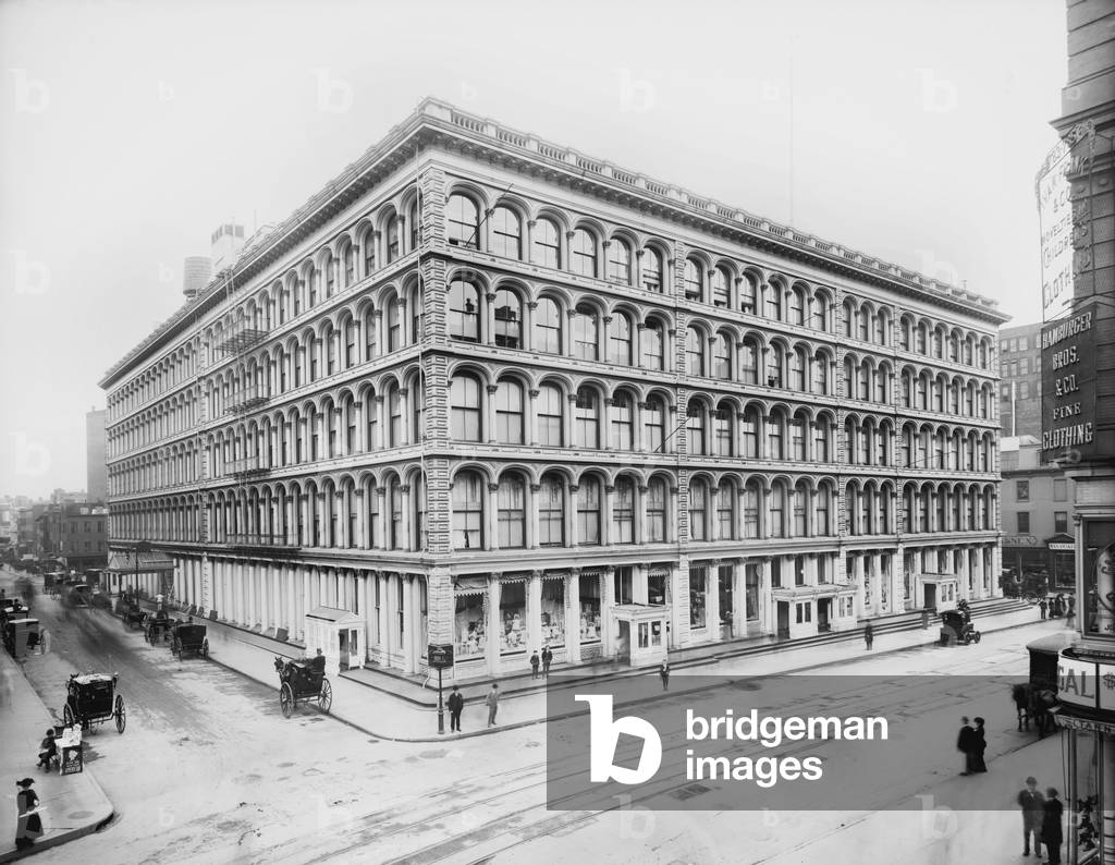 Wanamaker's Department Store, New York City, New York, Usa, Detroit Publishing Company (b/w photo)