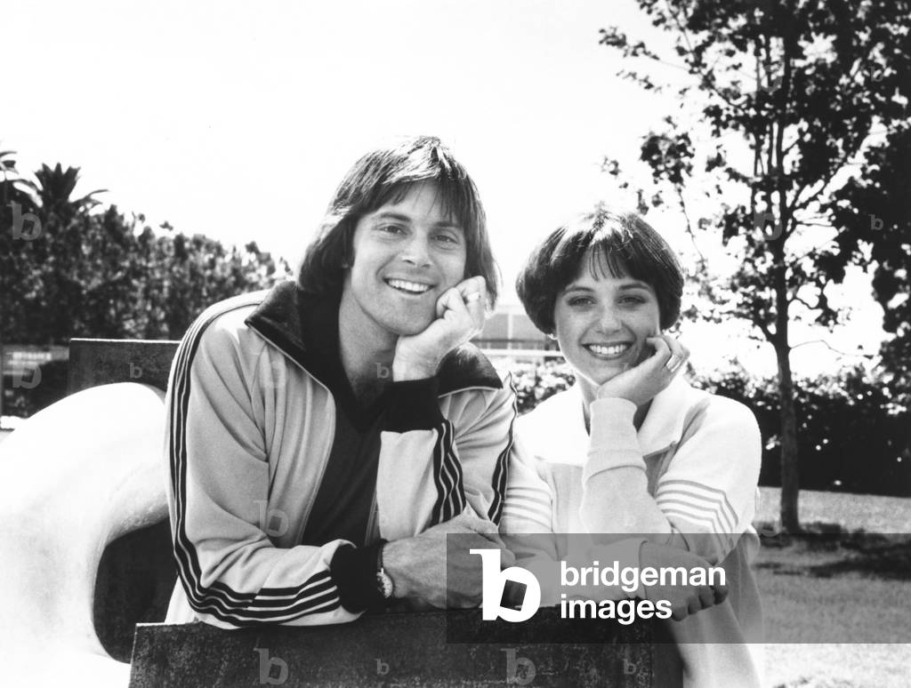 Olympic Gold Medal winners Bruce Jenner and Dorothy Hamill in April 1978. Jenner appeared on an ABC Television Special, DOROTHY HAMMILL PRESENTS WINNERS.'