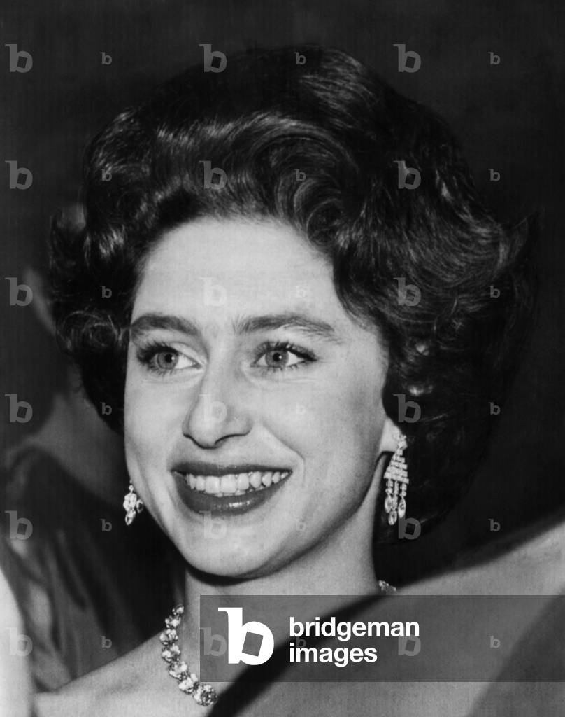 British Royal Family. Future Countess of Snowdon Princess Margaret, Her Majesty's Theater, London, England, 1958