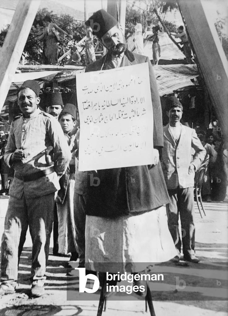 Hanging in Adana, Turkey in 1924. The victim is unidentified. Adana was the site of an anti-Armenian pogrom in April 1909