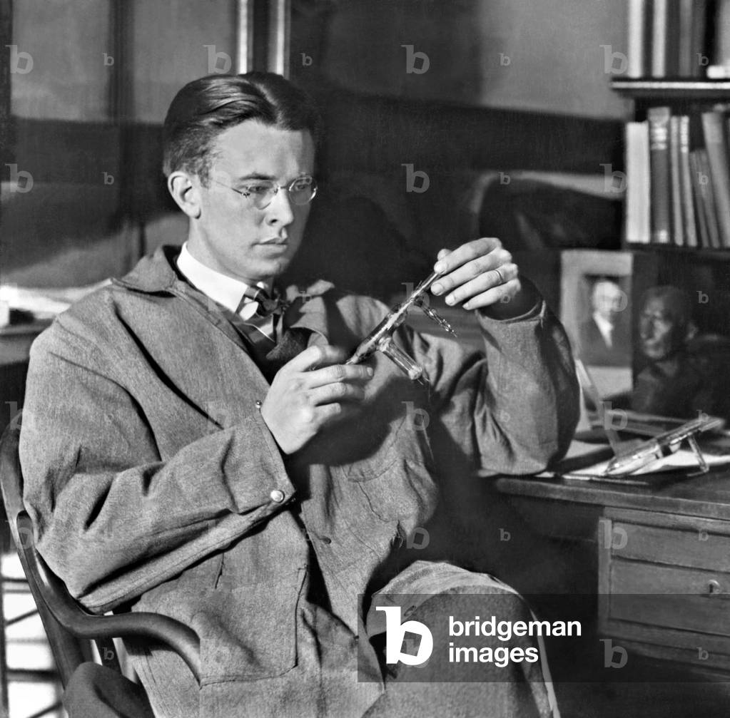 Ernest Orlando Lawrence (1901-1958), won the 1939 Nobel Prize for Physics for the invention and development of the cyclotron. c. 1935