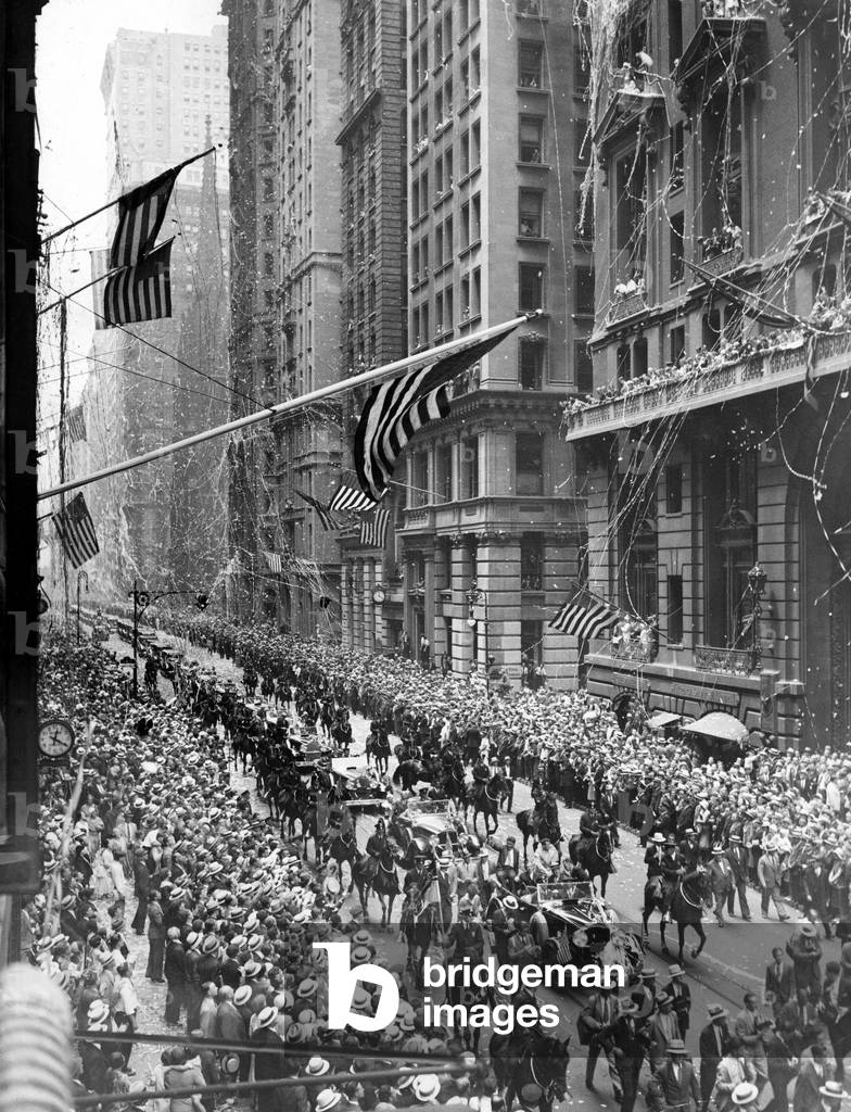 Harold Gatty & Wiley Post honored w/ ticker tape parade in NYC, 7/2/31