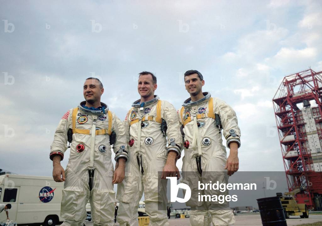 Astronaut crew training for the first Apollo mission. On Jan. 27, 1967