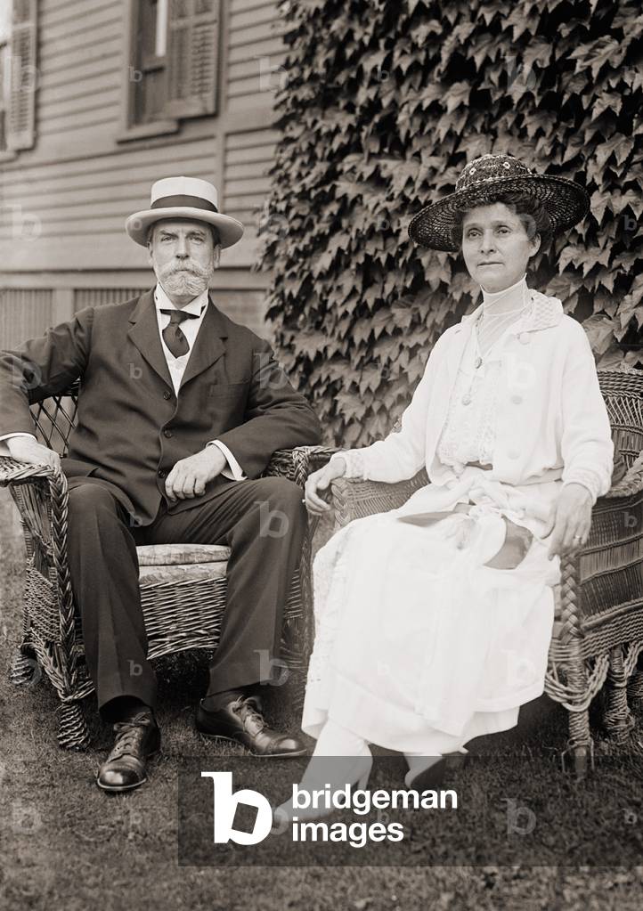 Charles Evans Hughes (1862-1948), Republican Presidential nominee, with his wife, Antoinette Carter Hughes, in 1916