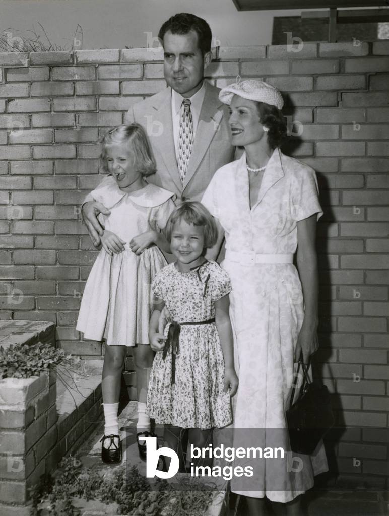 Vice President Richard Nixon with his family on vacation in Australia. 1953