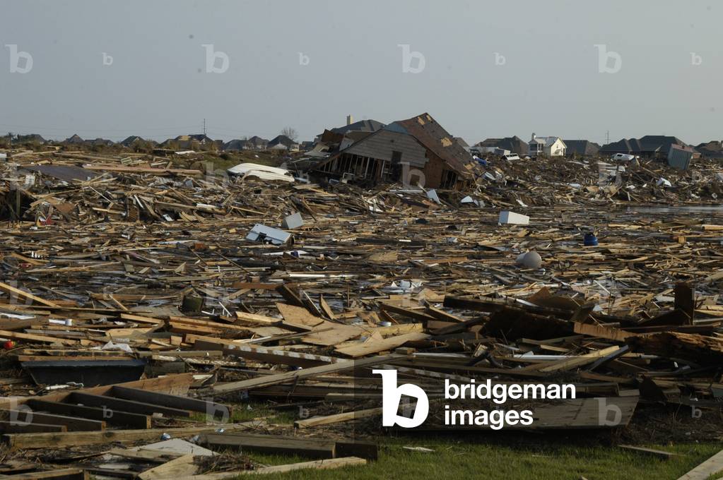 Hurricane Katrina flattened this section of Slidell Louisiana. Sept. 5 2005