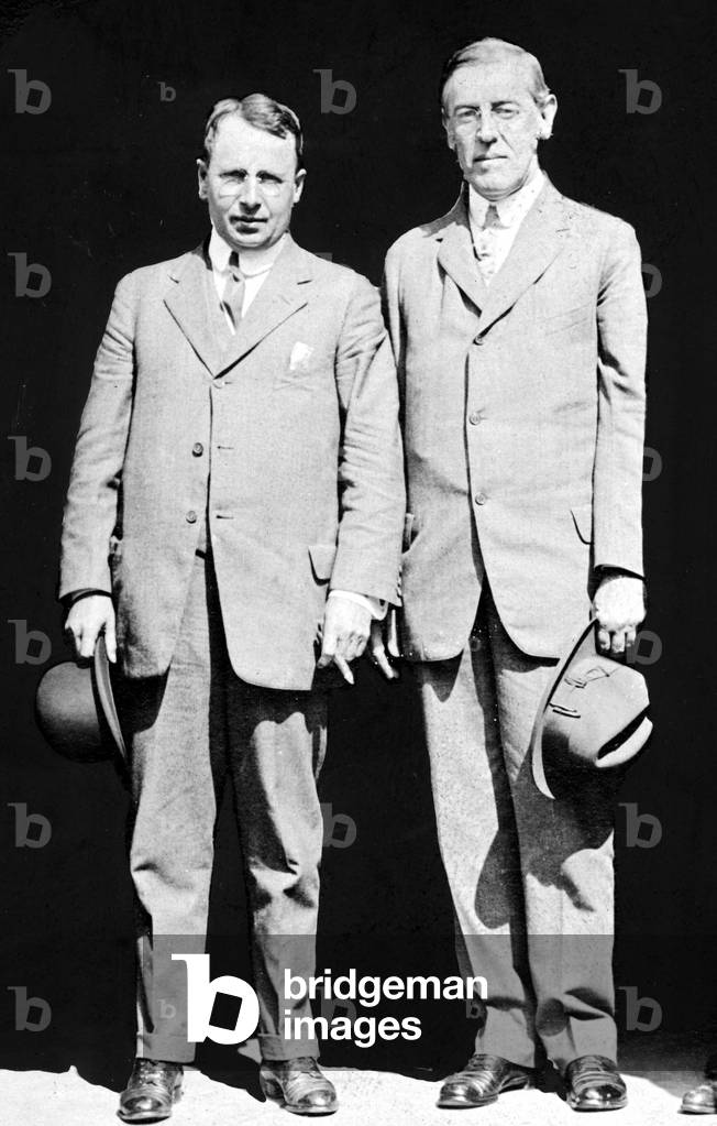 Presidential candidate Woodrow Wilson and Gubernatorial candidate James M. Cox in Columbus, Ohiio, 1912