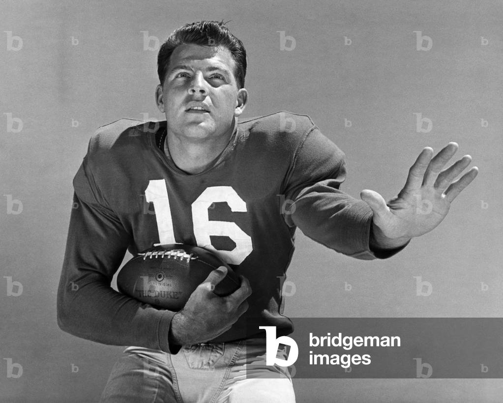 Football player Frank Gifford, c. 1950s.