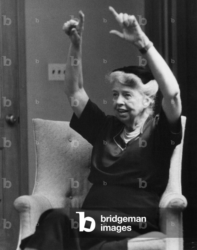 Eleanor Roosevelt at Cold Spring Institute for Gerontology. 1955