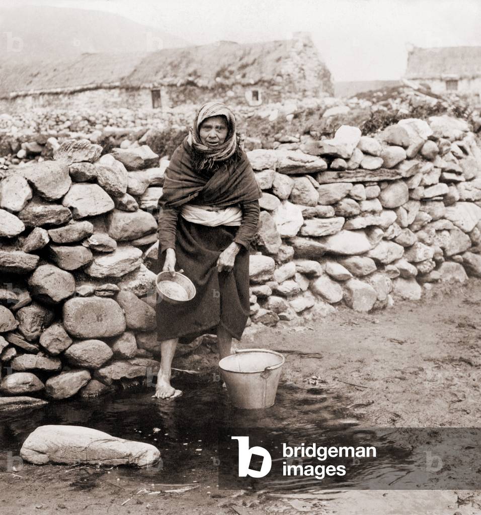 Native woman of Keel, an impoverished village of Achill Island, West coast of Ireland, c. 1903