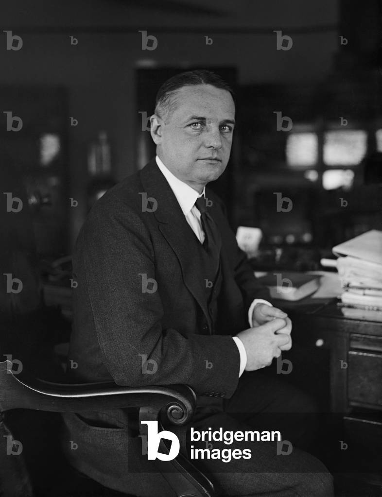 William 'Wild Bill' Donovan (1883-1959), as an Assistant Attorney General under A. Mitchell Palmer. He developed his 'spying' portfolio in the 1920s and 1930s, a lead the OSS (Office of Strategic Services) during the Second World War