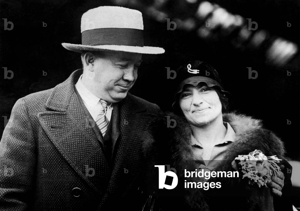 Knute Rockne, University of Notre Dame football coach, and his wife, Bonnie Skiles, c.1931