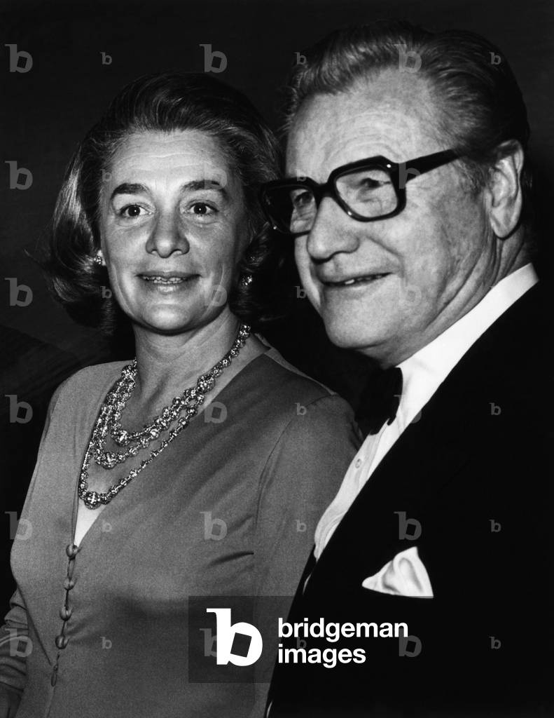 Rockefeller Family. Future Second Lady Margaretta Murphy ('Happy') Rockefeller and husband, US Vice President Nelson Rockefeller, 1974