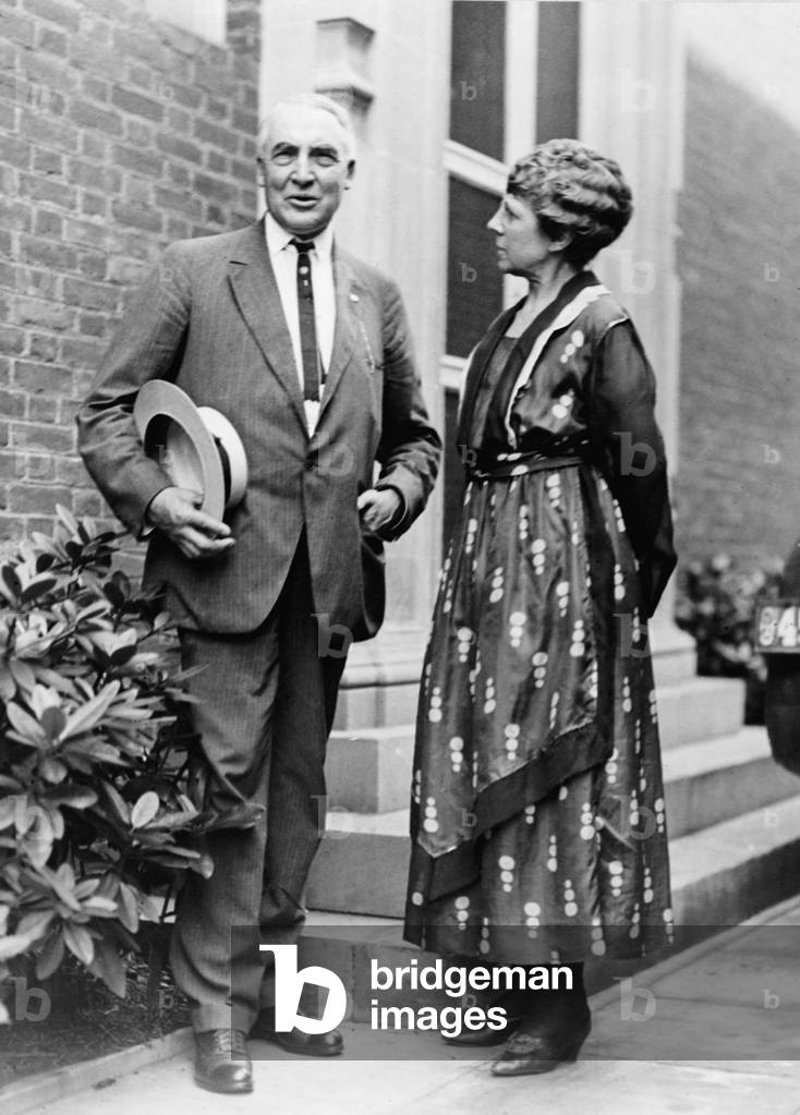 President Warren Harding with First Lady Florence Kling Harding in 1920