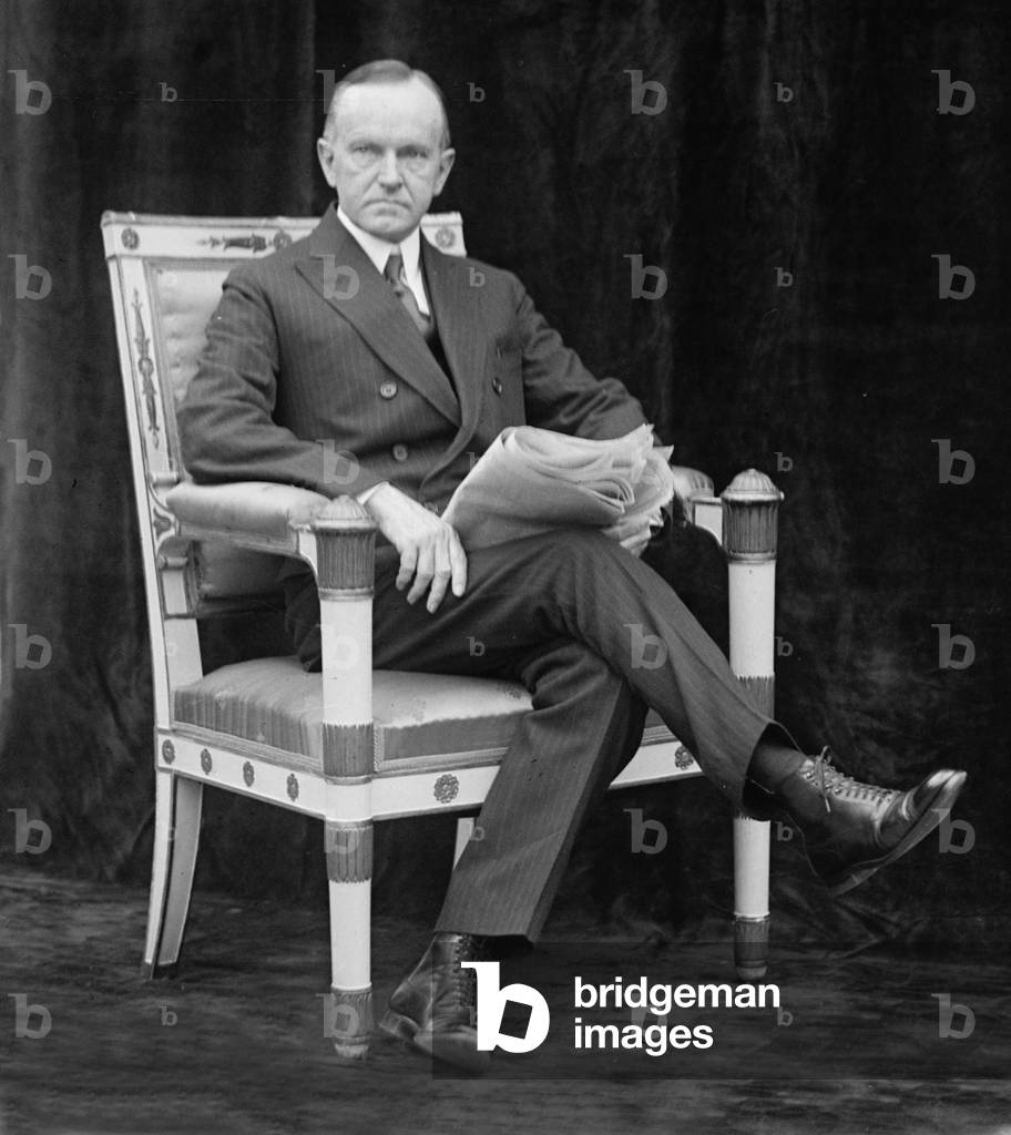 President Calvin Coolidge (1872-33), seated portrait taken on May 9, 1924