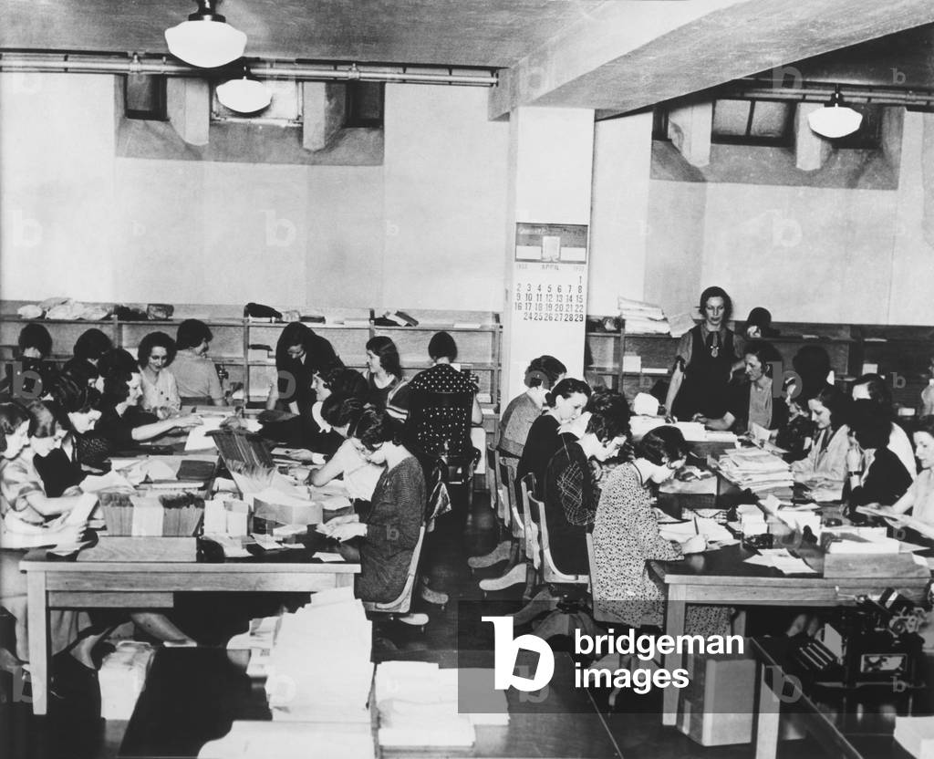 Charles Coughlin had a large staff to open and sort 80,000 letters he received weekly. April 1933