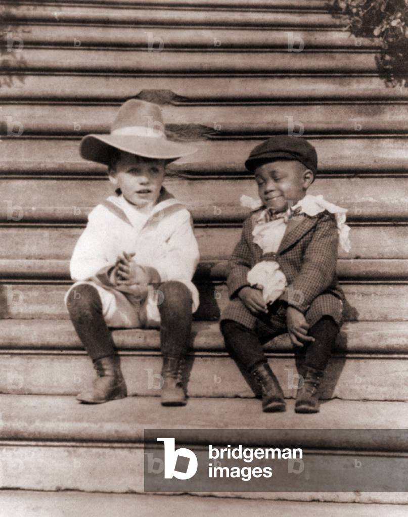 Quentin Roosevelt: Quentin Roosevelt (1897-1918), with his African American friend, Roswell Newcomb Pinckney, son of White House steward, Henry Pinckney. Photo by Frances Benjamin Johnson, 1902.