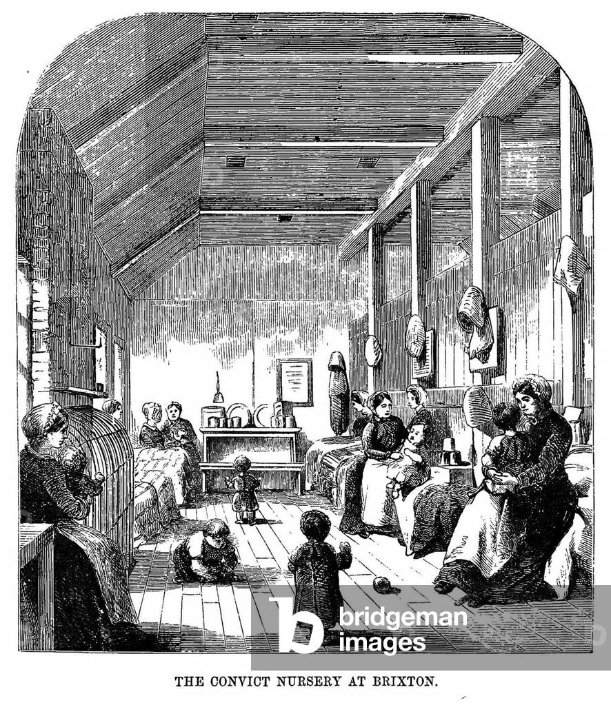 The Convict Nursery at Brixton Prison. In 1860, Brixton was a prison for British women. It had a nursery which allowed inmates to keep their children under the age of four