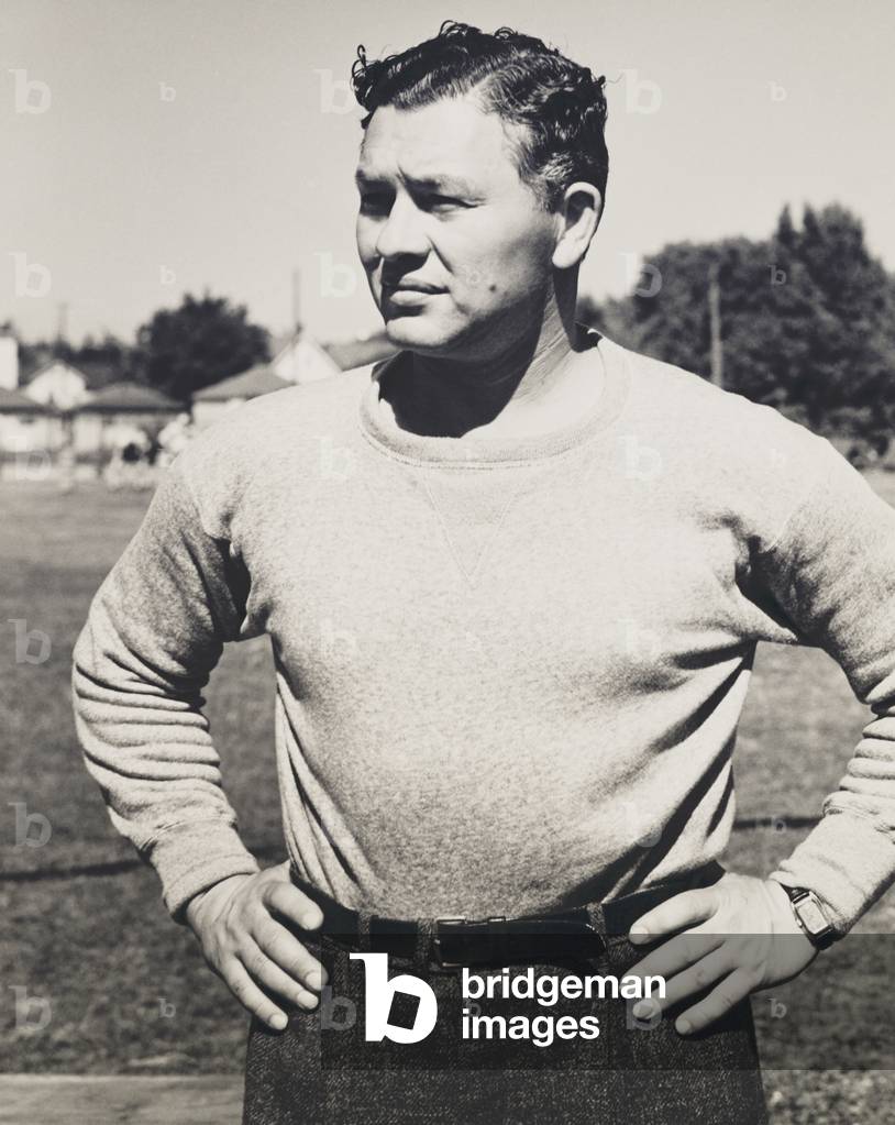 Earl 'Curley' Lambeau, founded the Green Bay Packers in 1919. He played until 1928. Photo shows him as a coach, Dec. 21, 1939
