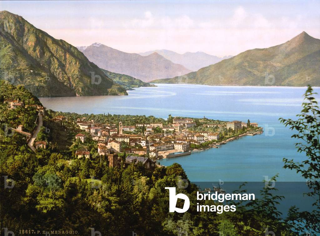 Italy, Lake Como, (Lago Di Como), Menaggio, photochrom, c.early 1900s