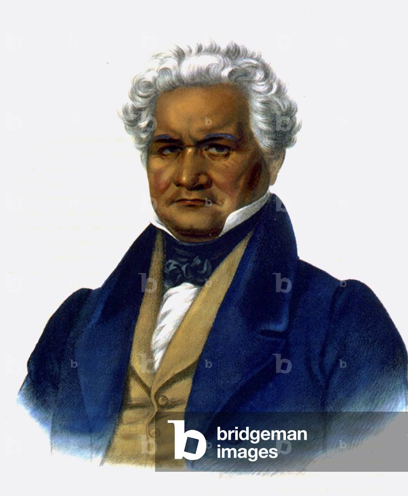 Major Ridge: Cherokee Tribe. Major Ridge, a Cherokee chief. Hand-colored lithograph. 1838