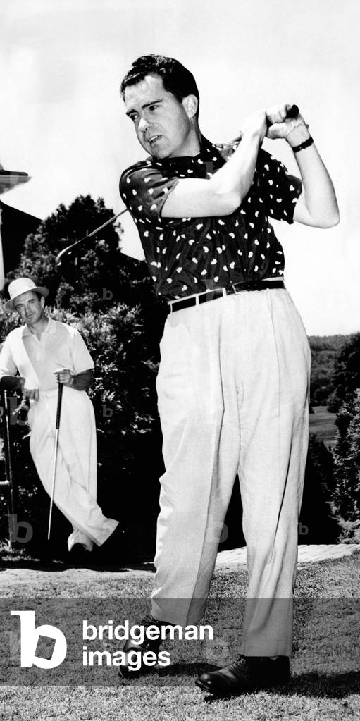 Vice President Richard Nixon golfing, May 23, 1953.
