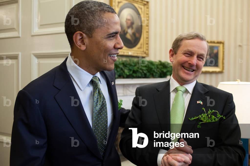 President Barack Obama meets with Taoiseach Enda Kenny of Ireland in the Oval Office, March 20, 2012. (Official White House Photo by Pete Souza)