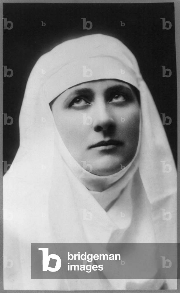 Mary Garden (1877-1967), as the pagan courtesan Thais, in the opera by Jules Massenet. Mary Garden made her New York in this role in 1907