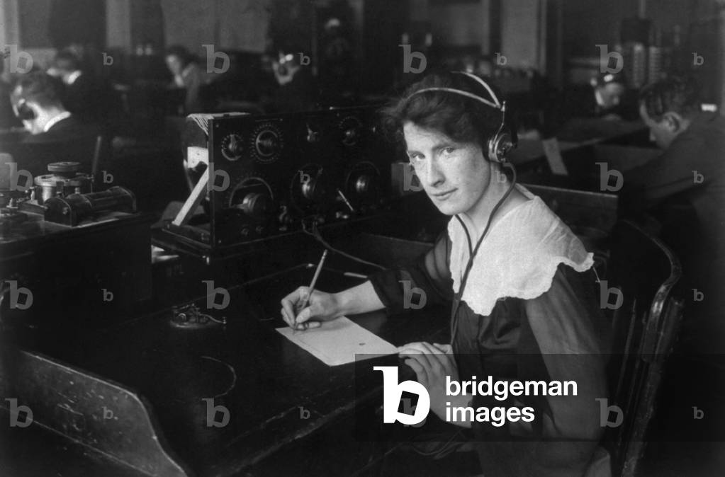 Helen Campbell, a wireless operator was recruited by the National League for Women's Service, a World War I government program to use women to fill jobs vacated by men drafted into the military. 1917