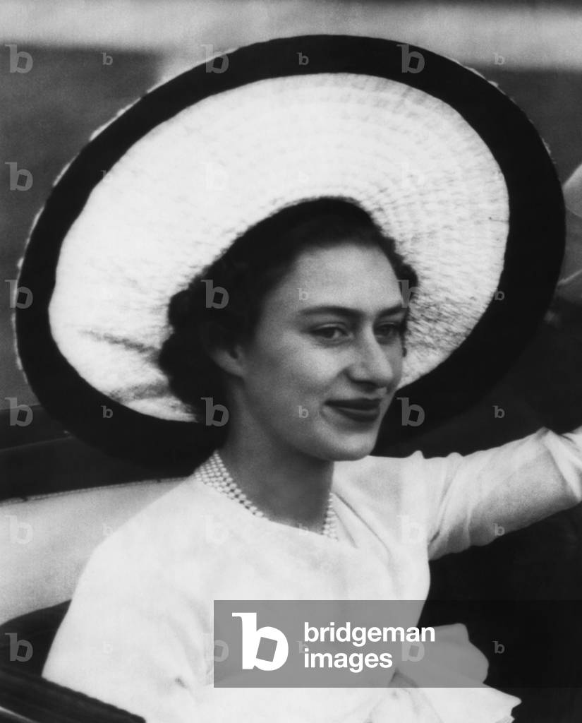 British Royal Family. Future Countess of Snowdon Princess Margaret, Ascot, England, 1952