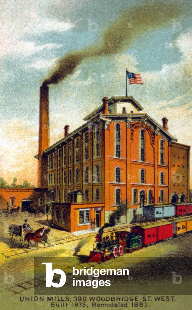 Detroit. Union Mills, Detroit Michigan. Color lithograph, 1895