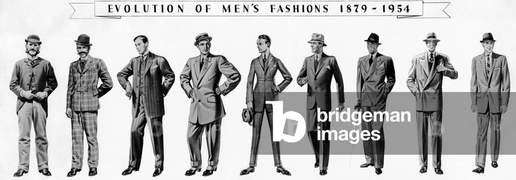 Evolution of menswear from 1879 to 1955