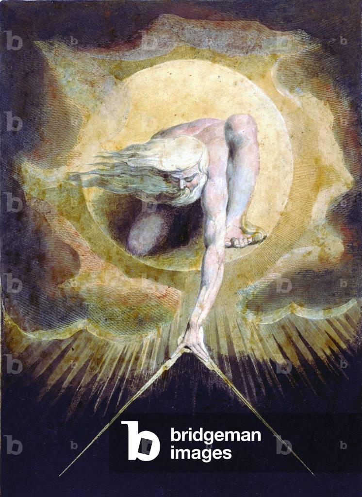 Ancient of Days from the frontispiece for William Blake's (1757-1827) book Europe: A Prophesy, published in 1794