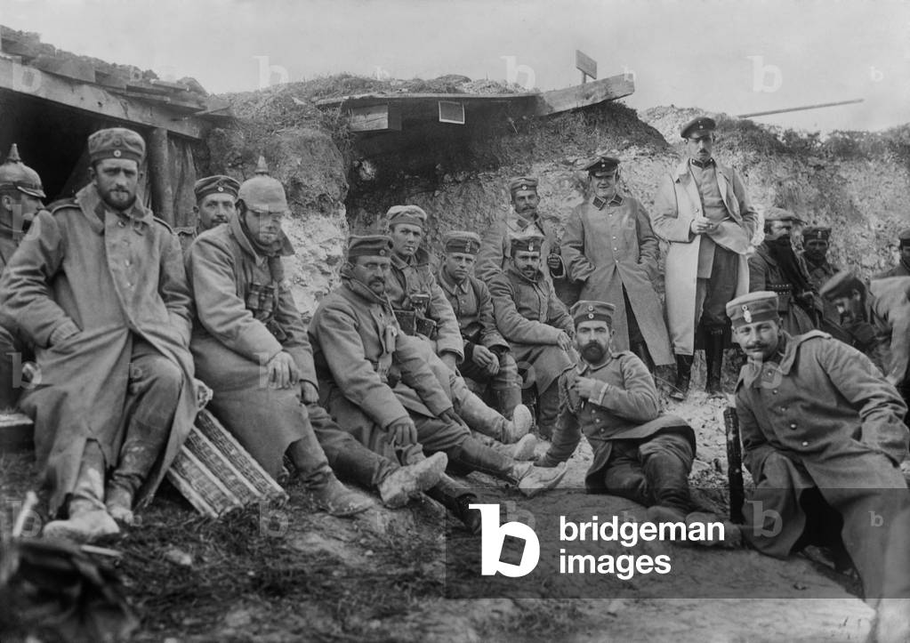 German soldiers at Berry-Au-Bac, France, during World War I. Sept. 1914