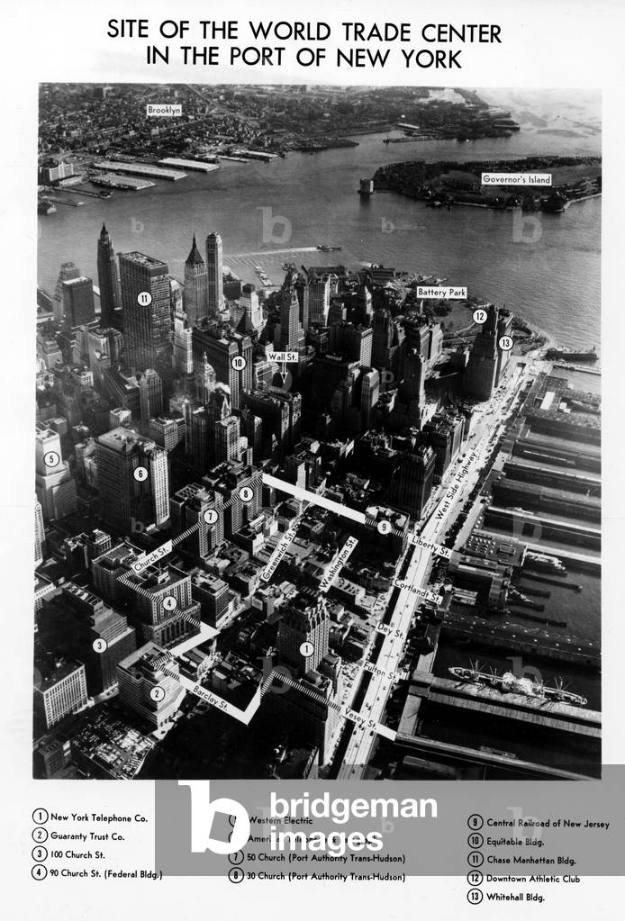 WORLD TRADE CENTER, Aerial photo dated 10-26-64.