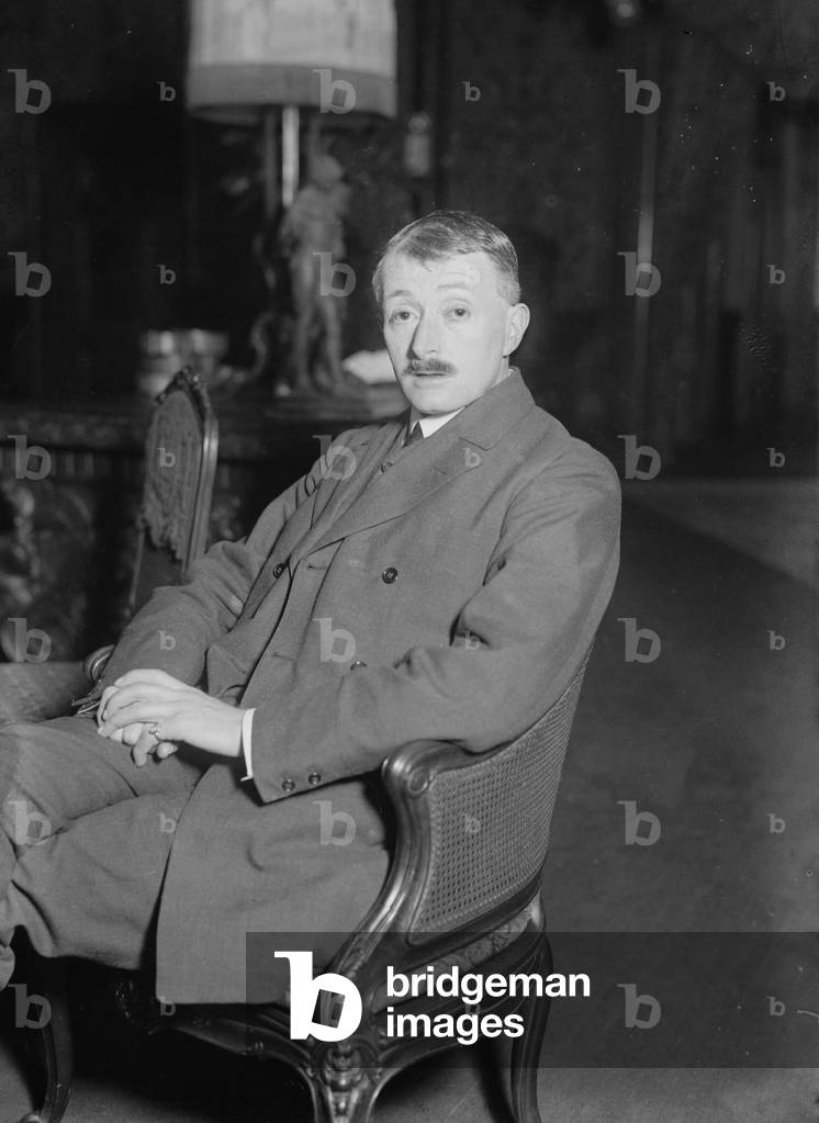 John Masefield (1878-1967), English poet, and novelist who was Poet Laureate from 1930 to 1967, in photo c. 1920