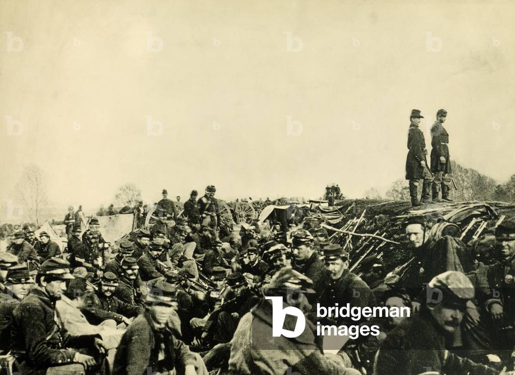The Civil War, Union soldiers in Trenches before the Battle of Petersburg, Virginia, June 9, 1864