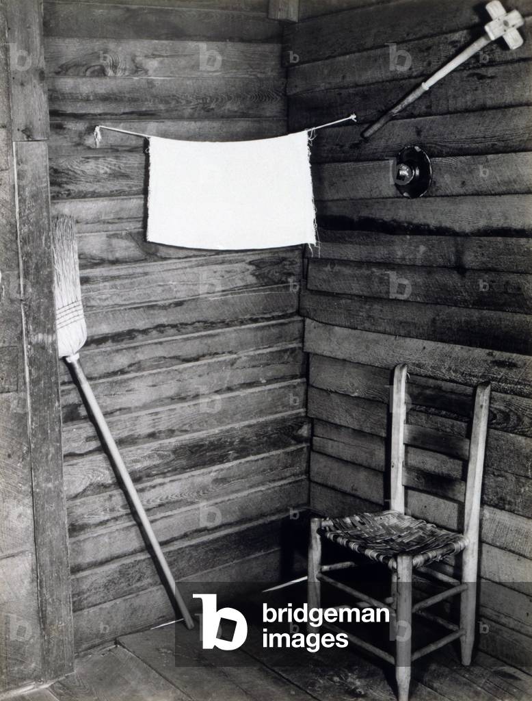 The corner of the kitchen in the home of Floyd Burroughs, cotton sharecropperHale County, Alabama.