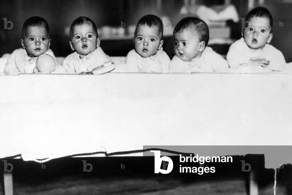 Dionne Quintuplets, Marie, Emelie, Cecile, Annette & Yvonne, born 5/28/34