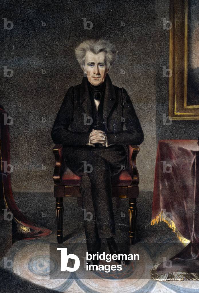 Andrew Jackson, President of the United States / from the original painting by W.J. Hubard ; drawn on stone by A. Newsam. 1830