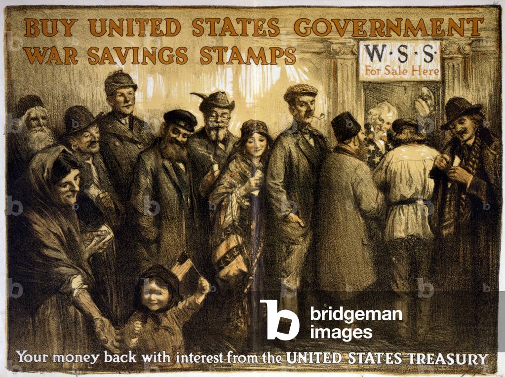 Buy United States Government War Savings Stamps - Your money back with interest from the United States Treasury, 1917 (poster)