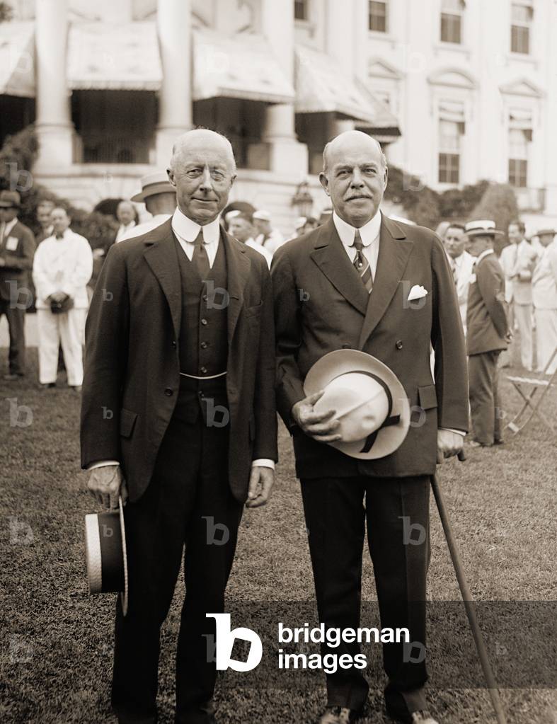 Charles Francis Adams III (1866-1954), a direct descendent of President John Adams with Speaker of the House Nicholas Longworth in 1929. Adams was Secretary of the Navy, from 1929 to 1933. June 27, 1929