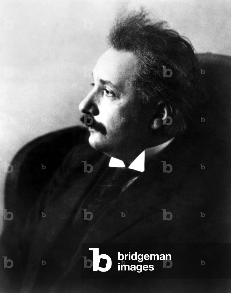 Albert Einstein (b/w photo)