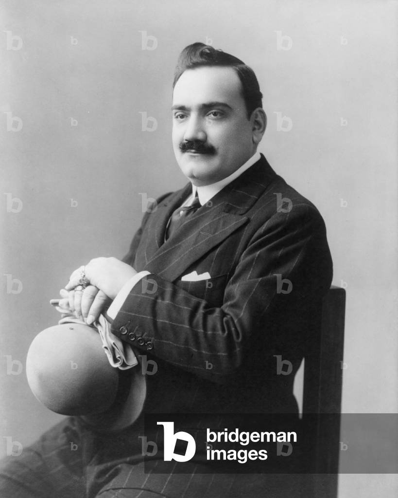 Enrico Caruso (1873-1921), Italian operatic tenor and international celebrity in 1907