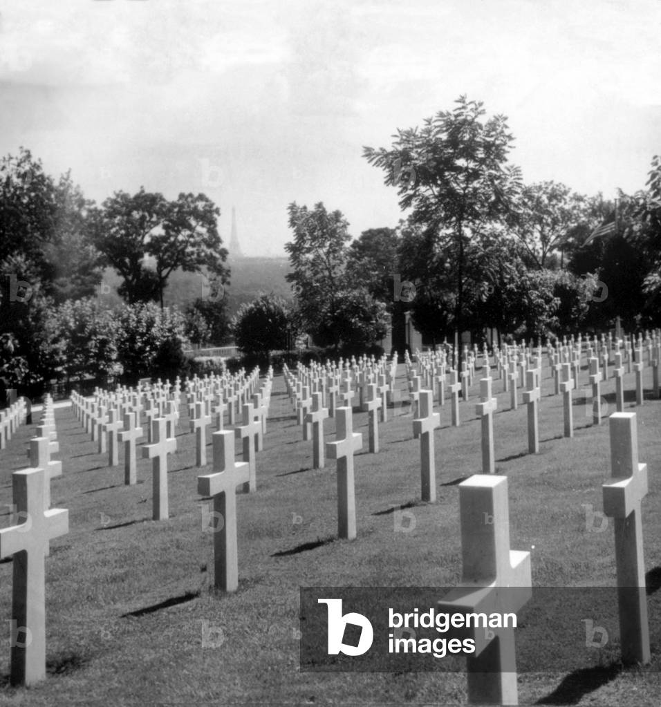 World War I, American military cemetery at Sures, France, 1919: World War I, American military cemetery at Sures, France, 1919