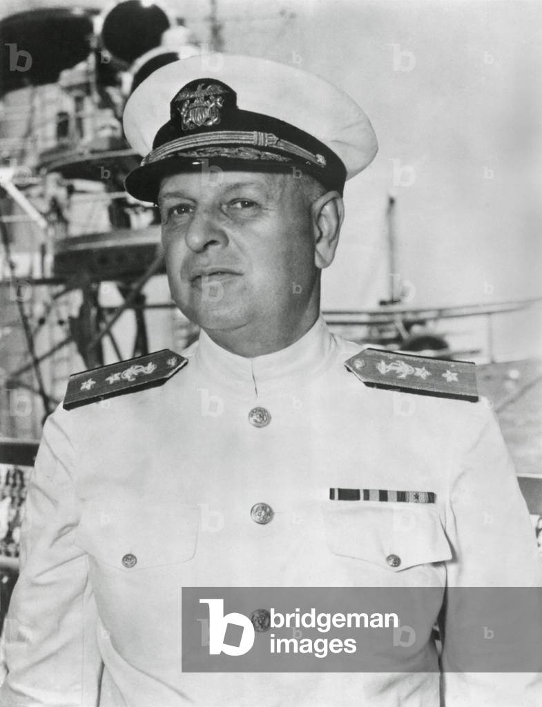 Admiral Husband Kimmel, Commander in Chief of the Pacific Fleet. Kimmel was relieved of his command ten days after the Japanese attack on Pearl Harbor on Dec. 7, 1941